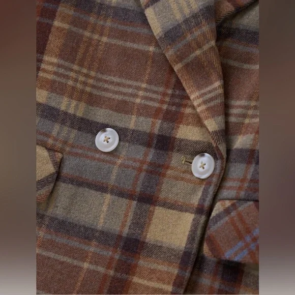 Free People Mari Plaid Blazer Jacket - Picture 10 of 16